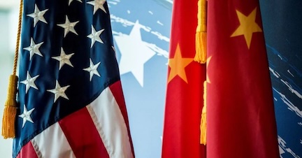 The Chinese and American Flags