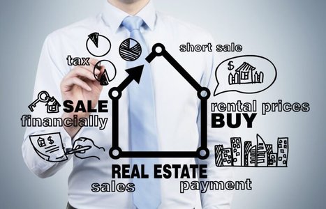 Sketch on a Transparent board showing the home buying process