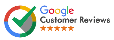 The logo of Google Customer Reviews features a colorful checkmark and the Google text. Below it, the words Customer Reviews accompany five orange stars, capturing a five-star rating system—an invaluable tool for anyone looking to sell a home with confidence.