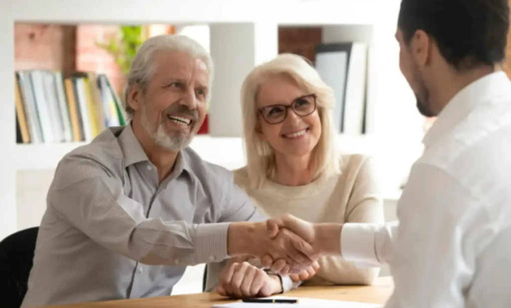 retired couple picking their real estate agent